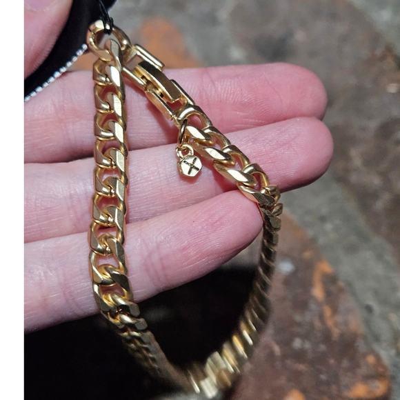 Express Gold-Tone Mixed Metal Chunky Chain Bracelet - Picture 4 of 4